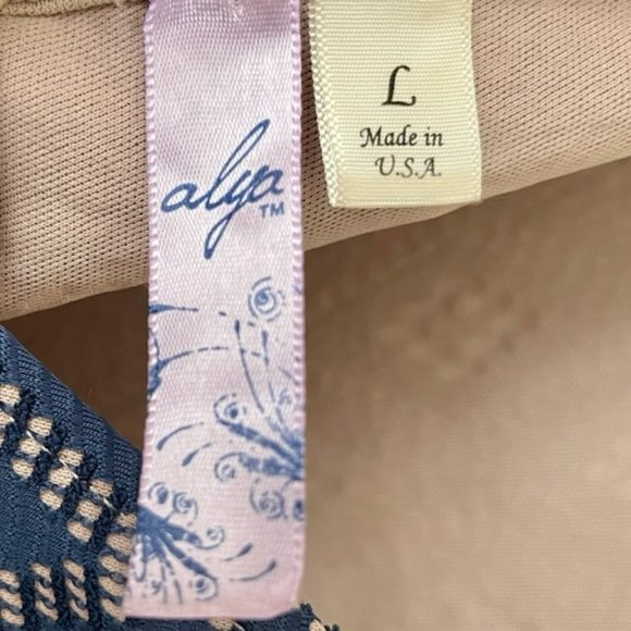 Alya Blue Cutwork Fit & Flare Party Dress - L - Picture 9 of 9